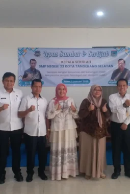 Sertijab Kepala SMPN 23 Tangsel, Nofiardi Purna Bakti Digantikan Slamet Afandi