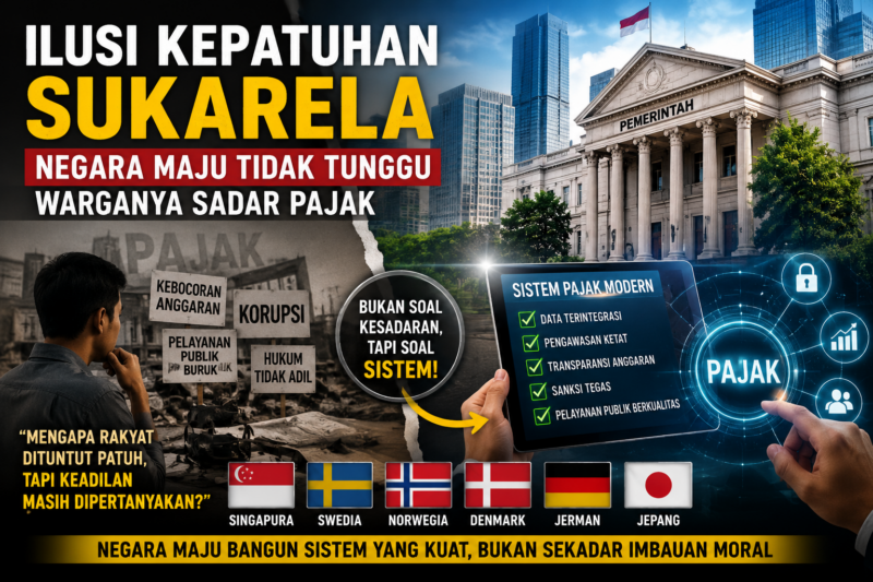 Negara maju membangun kepatuhan pajak melalui sistem yang kuat, bukan sekadar imbauan moral.