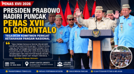 Presiden Prabowo Subianto menghadiri Puncak Pekan Nasional (PENAS) XVII Petani dan Nelayan Tahun 2026 di Sport Center Limboto, Kabupaten Gorontalo, Rabu (24/6/2026).