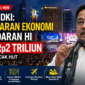 Wakil Gubernur DKI Jakarta Rano Karno menyampaikan estimasi perputaran ekonomi di kawasan Bundaran HI yang mencapai lebih dari Rp2 triliun saat puncak perayaan HUT Jakarta ke-499.