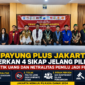 Perwakilan organisasi Cipayung Plus DKI Jakarta berfoto bersama usai konferensi pers bertema 
