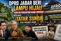 Ilustrasi rapat DPRD Jawa Barat terkait dukungan seluruh fraksi terhadap usulan perubahan nama Provinsi Jawa Barat menjadi Provinsi Sunda atau Tatar Sunda yang akan memasuki tahapan penyusunan naskah akademik dan proses legislasi.