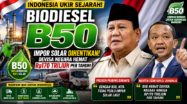Presiden Prabowo Subianto bersama Menteri ESDM Bahlil Lahadalia meluncurkan program mandatori Biodiesel B50 sebagai langkah menuju kemandirian energi nasional, menghentikan impor solar, dan menghemat devisa hingga Rp170 triliun per tahun.