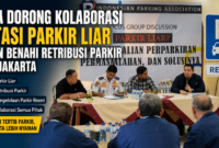 Suasana Focus Group Discussion (FGD) Indonesia Parking Association (IPA) yang mempertemukan pemerintah, pelaku usaha, organisasi kemasyarakatan, dan pemangku kepentingan untuk membahas solusi penanganan parkir liar serta pembenahan sistem retribusi parkir di DKI Jakarta.