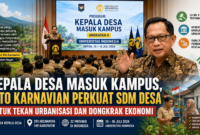 Menteri Dalam Negeri Muhammad Tito Karnavian membuka Program Kepala Desa Masuk Kampus Angkatan II di Universitas Indonesia sebagai upaya meningkatkan kompetensi kepala desa, memperkuat tata kelola pemerintahan desa, serta mendorong pertumbuhan ekonomi dan mengurangi urbanisasi.