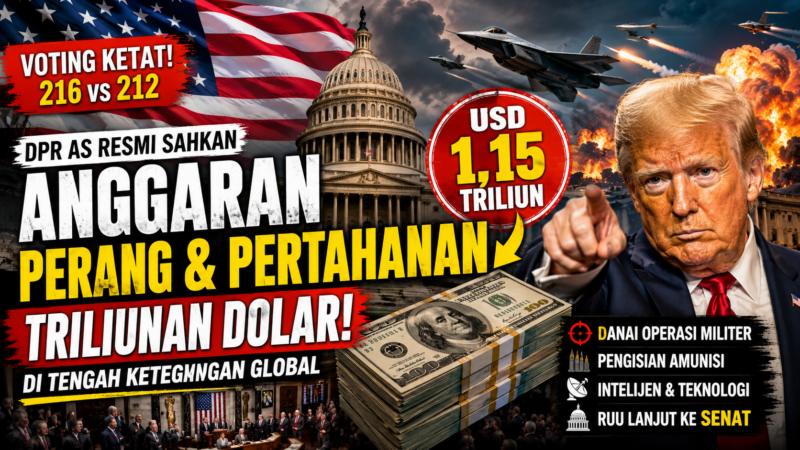 Ilustrasi suasana pengesahan Rancangan Undang-Undang Otorisasi Pertahanan Nasional (NDAA) oleh DPR Amerika Serikat yang menyetujui anggaran pertahanan sekitar USD 1,15 triliun. RUU selanjutnya akan dibahas di Senat AS. (Ilustrasi: AI/MataRakyat.Online)