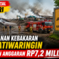 Petugas gabungan melakukan penanganan kebakaran di TPA Jatiwaringin, Kecamatan Mauk, Kabupaten Tangerang. Pemerintah Kabupaten Tangerang mengalokasikan dana BTT sebesar Rp7,2 miliar untuk mendukung proses pemadaman selama 12 hari hingga api padam total.