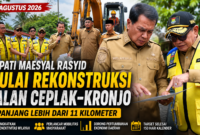 Bupati Tangerang Moch. Maesyal Rasyid melakukan groundbreaking rekonstruksi Jalan Ceplak–Penjamuran dan Jalan Penjamuran–Kronjo sepanjang lebih dari 11 kilometer sebagai upaya meningkatkan konektivitas wilayah dan mendorong pertumbuhan ekonomi masyarakat.