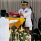 Upacara pengibaran Bendera Merah Putih memperingati HUT ke-81 Kemerdekaan RI di Kecamatan Cipondoh, Kota Tangerang, 17 Agustus 2026.