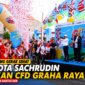 Wali Kota Tangerang Sachrudin saat meresmikan Car Free Day (CFD) Graha Raya sebagai ruang gerak sehat bagi masyarakat, Minggu, 16 Agustus 2026.