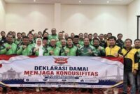 GARDA Kabupaten Bekasi menyatakan Deklarasi Damai menjelang Pilkades Serentak 2026 untuk menjaga keamanan, persatuan, ketertiban, dan kondusifitas masyarakat.