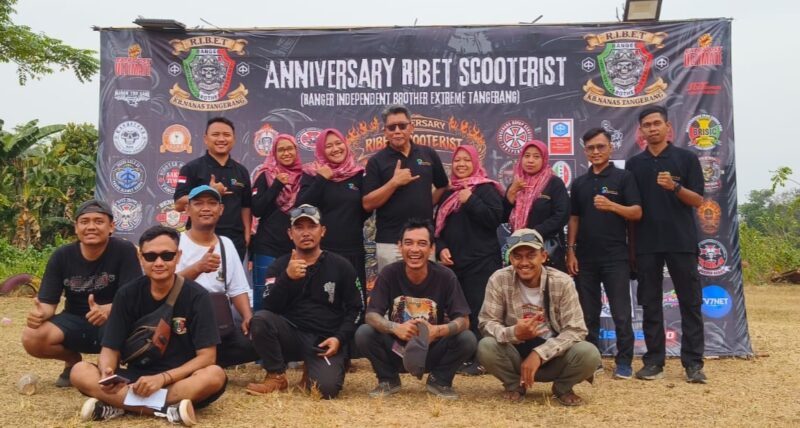 Ribet Skuteris menggelar anniversary kedua di Tangerang, Sabtu (26/9/2026), yang turut diisi santunan anak yatim dan layanan cek kesehatan gratis