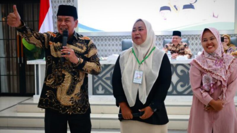 Foto Bupati Tangerang Moch. Maesyal Rasyid saat menghadiri Musyawarah Daerah ke-3 ICMI Kabupaten Tangerang di Aula Pendopo Bupati Tangerang, Sabtu (26/9/2026).
